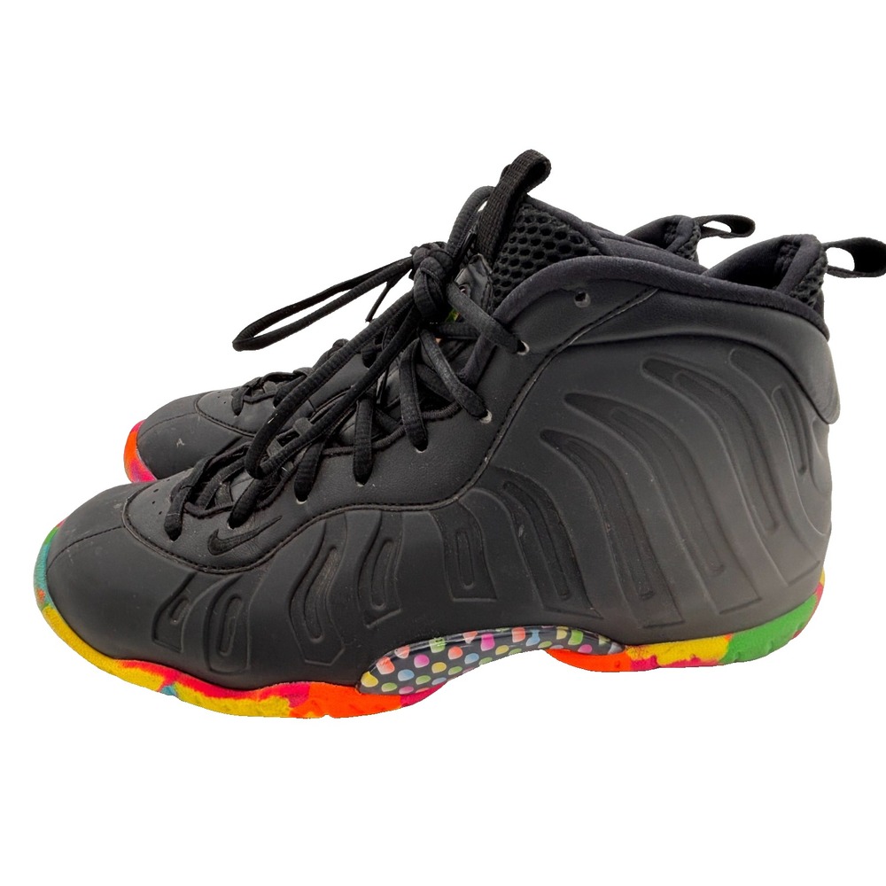 NIKE AIR FOAMPOSITE ONE BLACK FRUITY PEBBLES 846077-001 SIZE 7Y